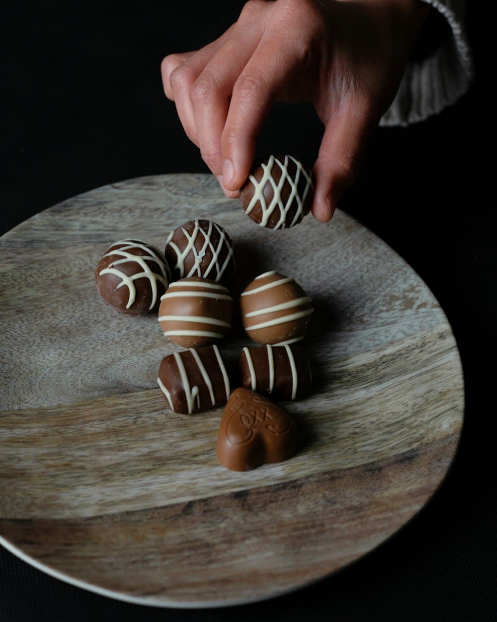 Hazelnut Praline Truffles